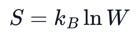 Công thức entropy của Boltzmann: S = k_B ln W
